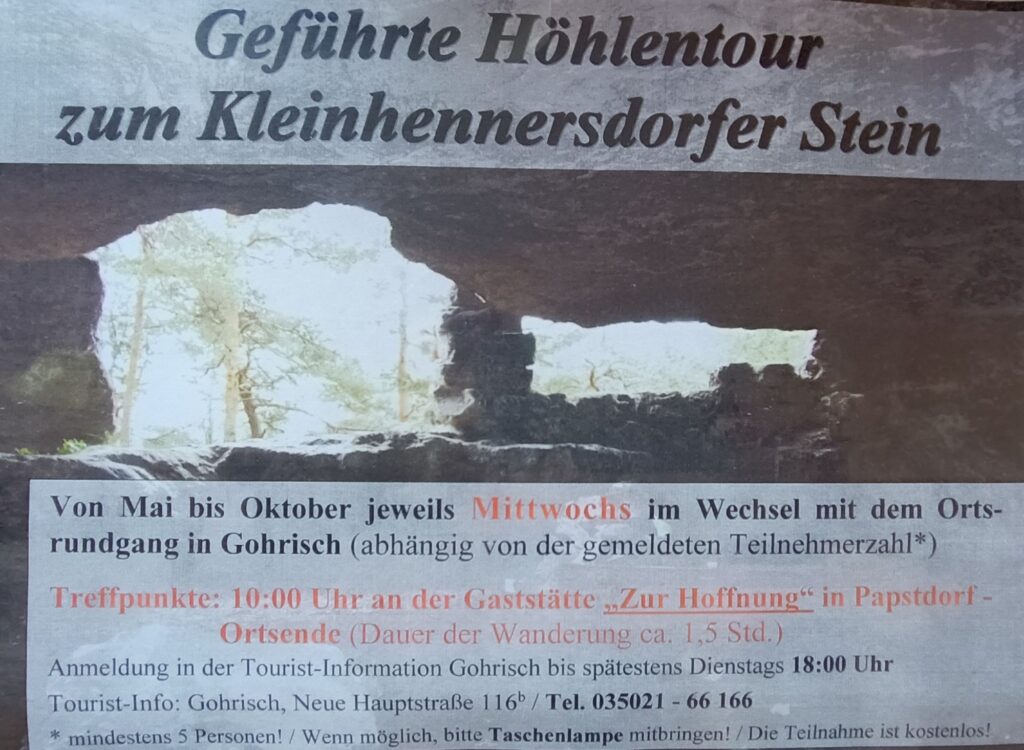 Höhlentour oder  Ortsrundgang Gohrisch